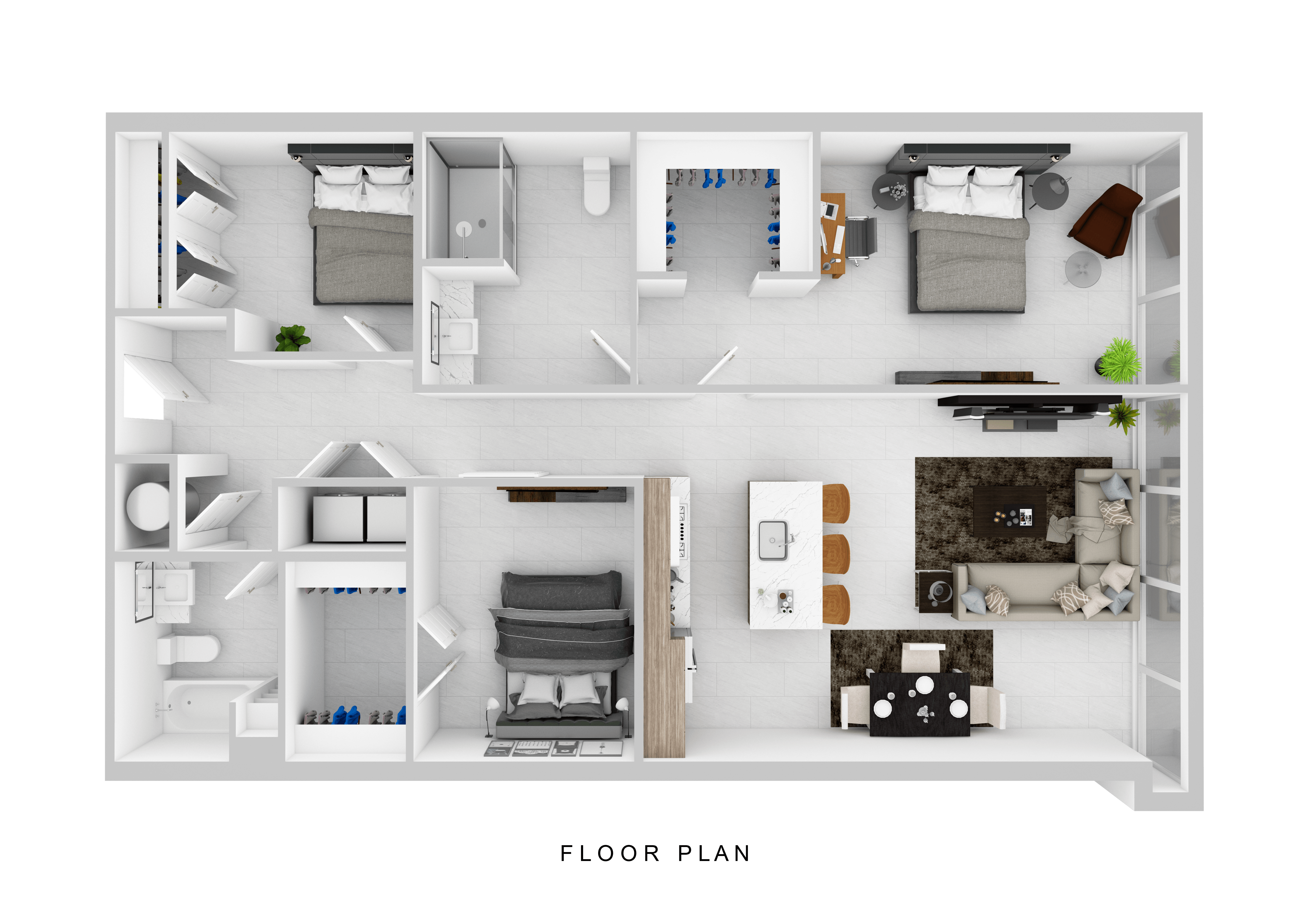 Floor plan layout diagram for C3A